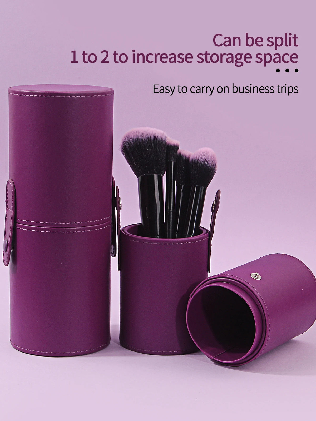 PU Leather Makeup Brush Holder - product image 3