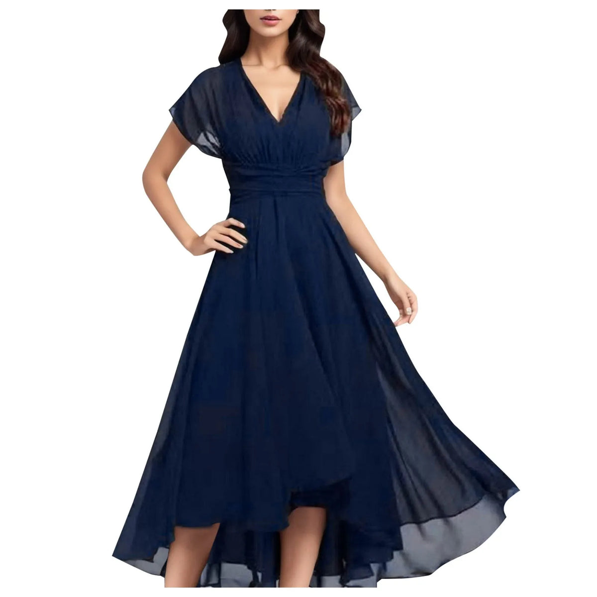 Women's Chiffon V-Neck Maxi Dress - product image 2