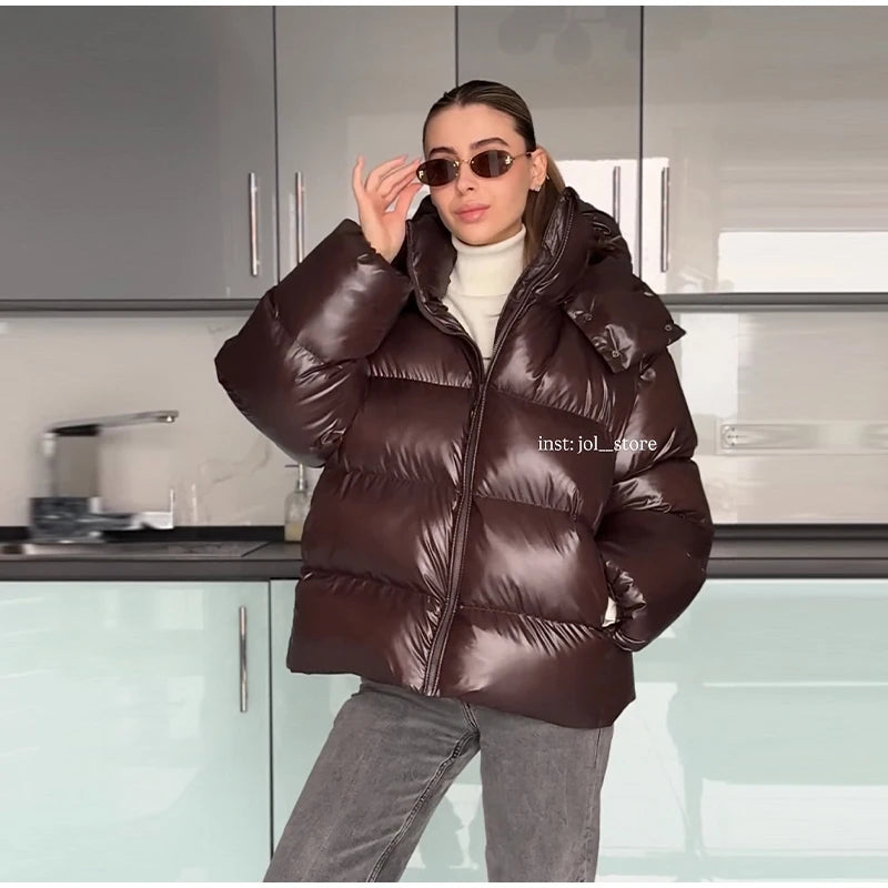 Women's Reflective Hooded Padded Jacket - product image 1