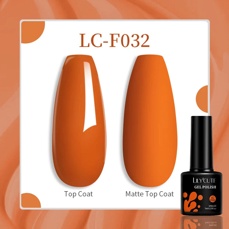 Lac de unghii cu gel LILYCUTE, sclipici roșu închis, 7 ml