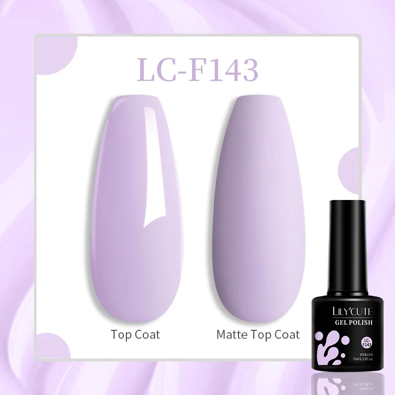 Lac de unghii cu gel LILYCUTE, sclipici roșu închis, 7 ml