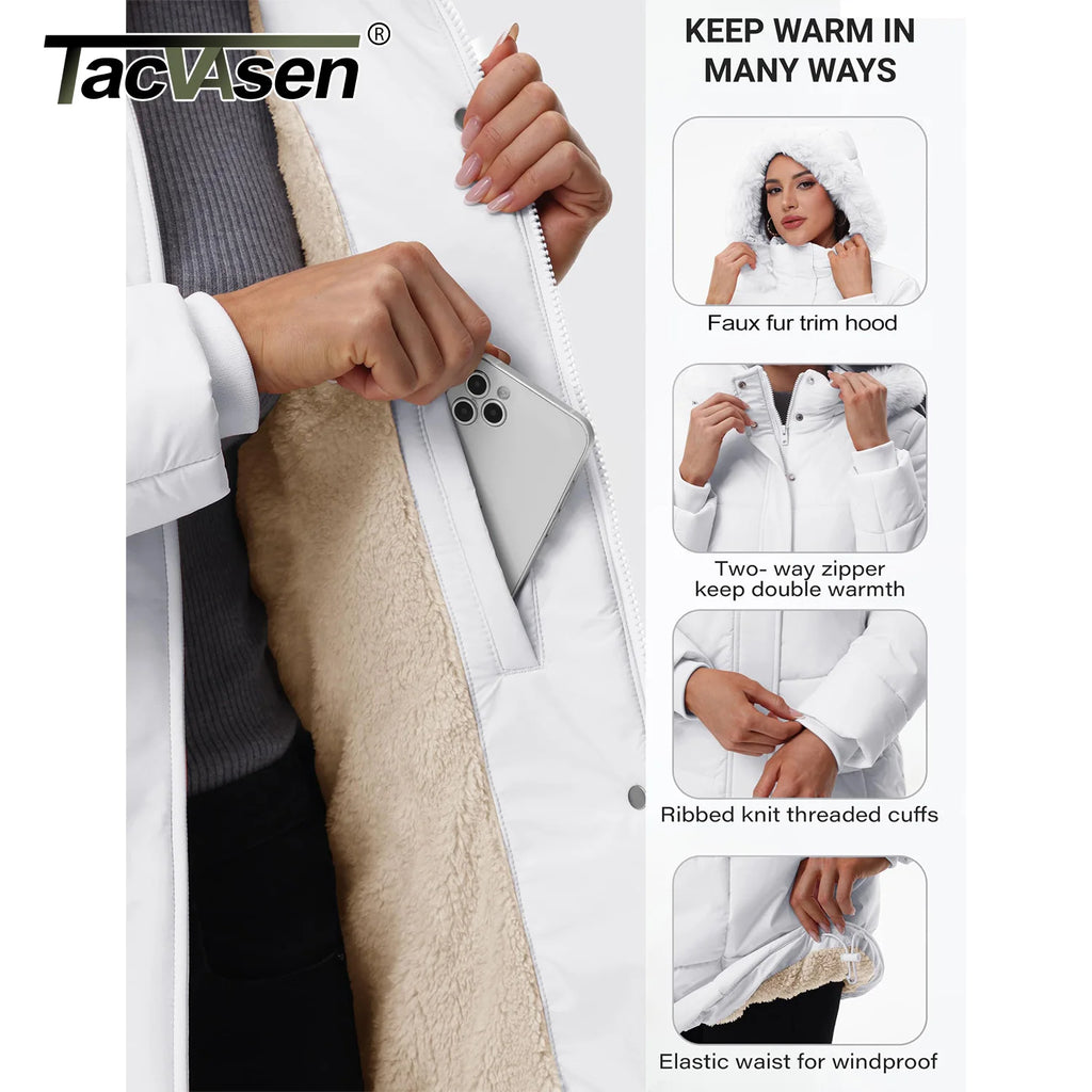 TACVASEN Women's Sherpa-Lined Winter Coat - product image 4