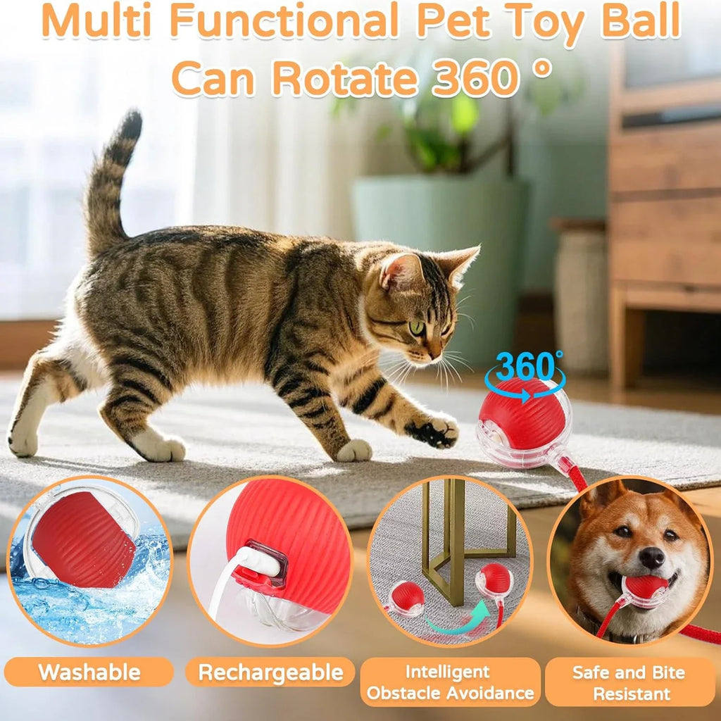 Automatic Rolling Cat Ball with Tail