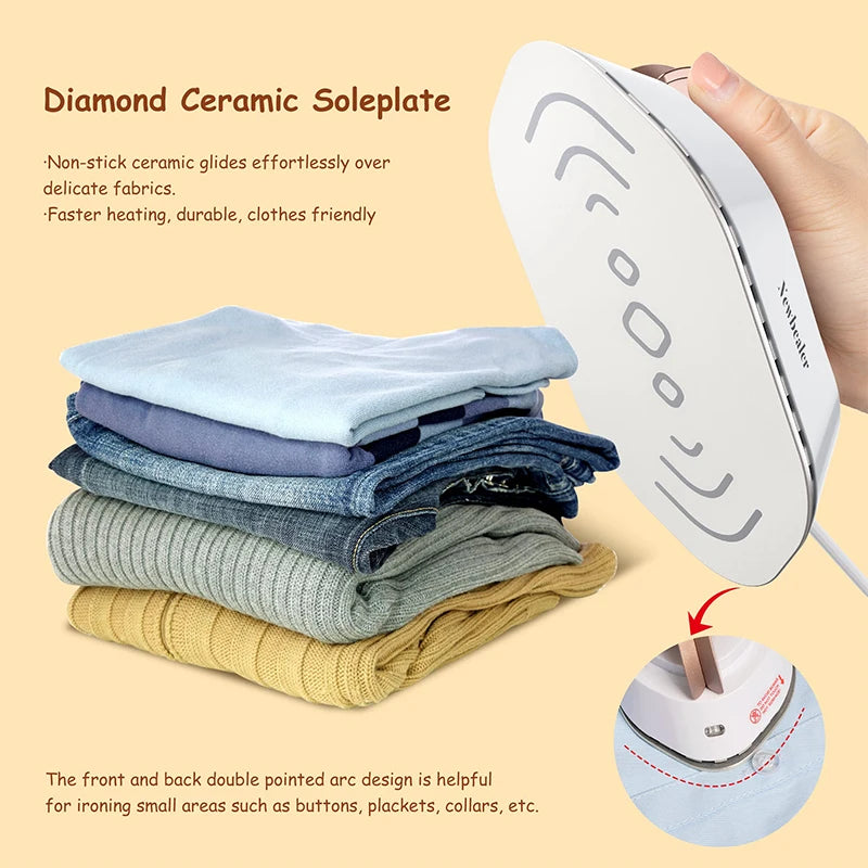 Mini Travel Iron, Dual Voltage, 30-Second Heat-Up