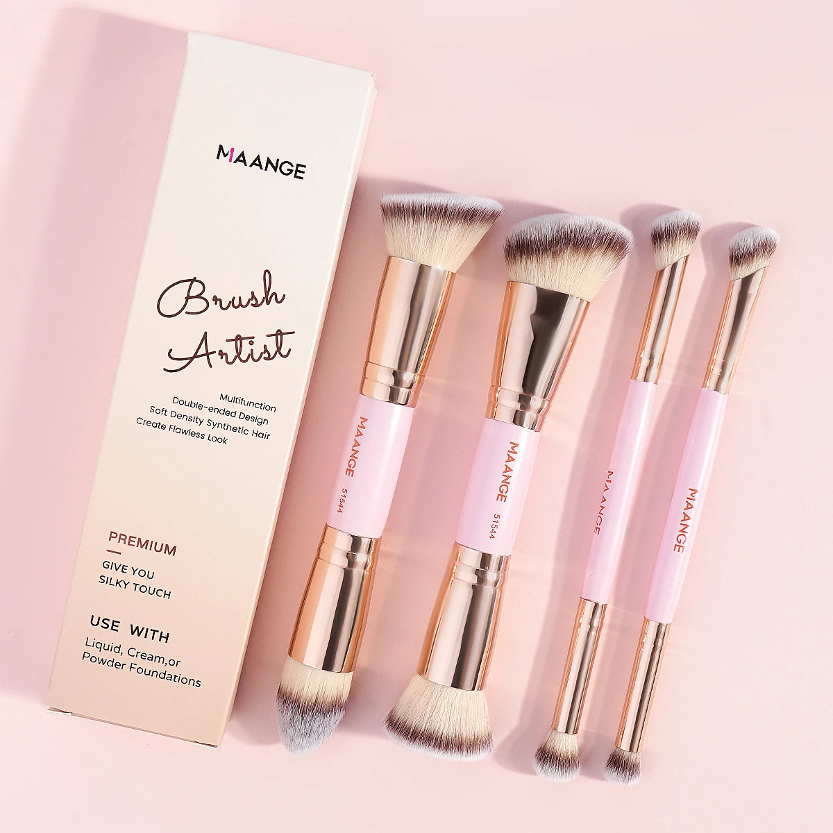 MAANGE Dual-Ended Makeup Brush Set, 4 Pieces - product image 1