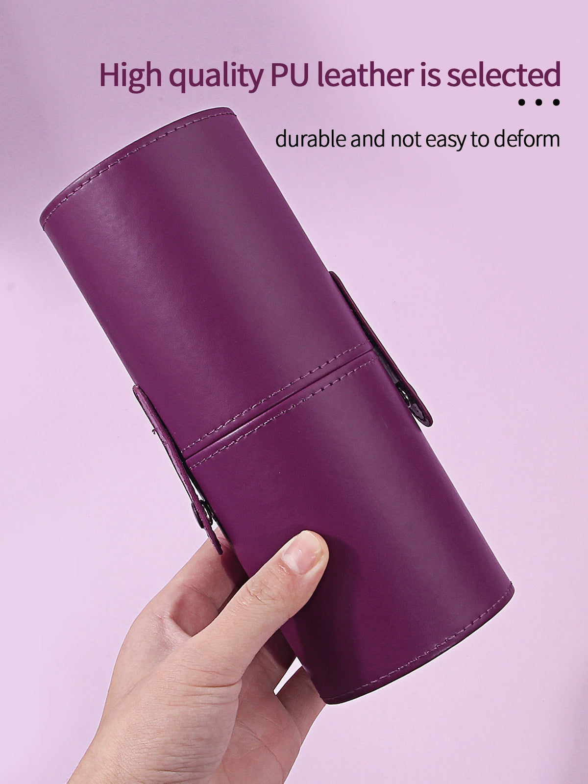 PU Leather Makeup Brush Holder - product image 4