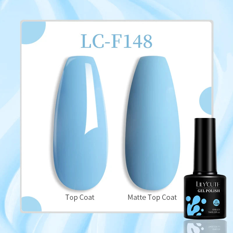 Lac de unghii cu gel LILYCUTE, sclipici roșu închis, 7 ml