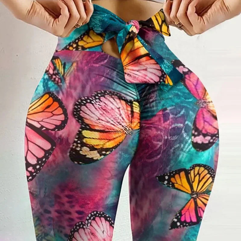 Women's Butterfly Print Yoga Leggings - product image 2
