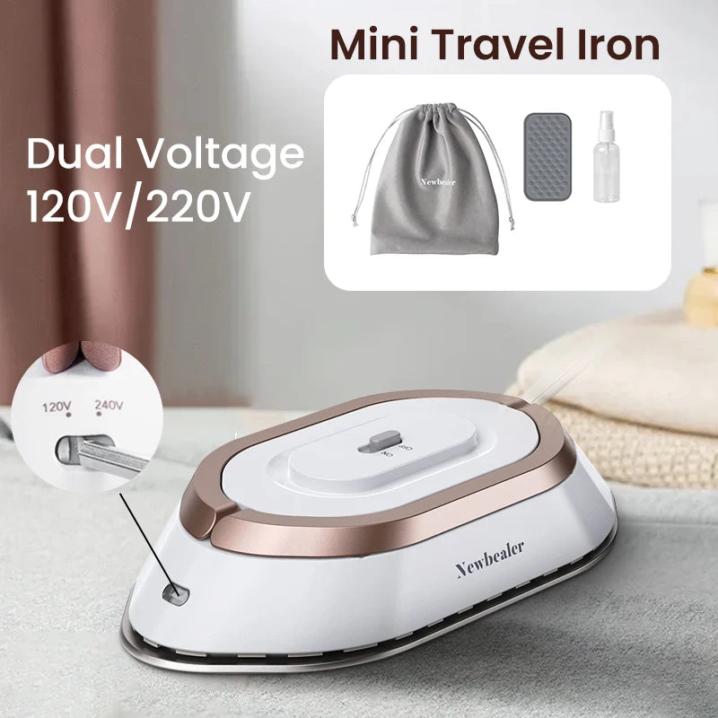 Mini Travel Iron, Dual Voltage, 30-Second Heat-Up