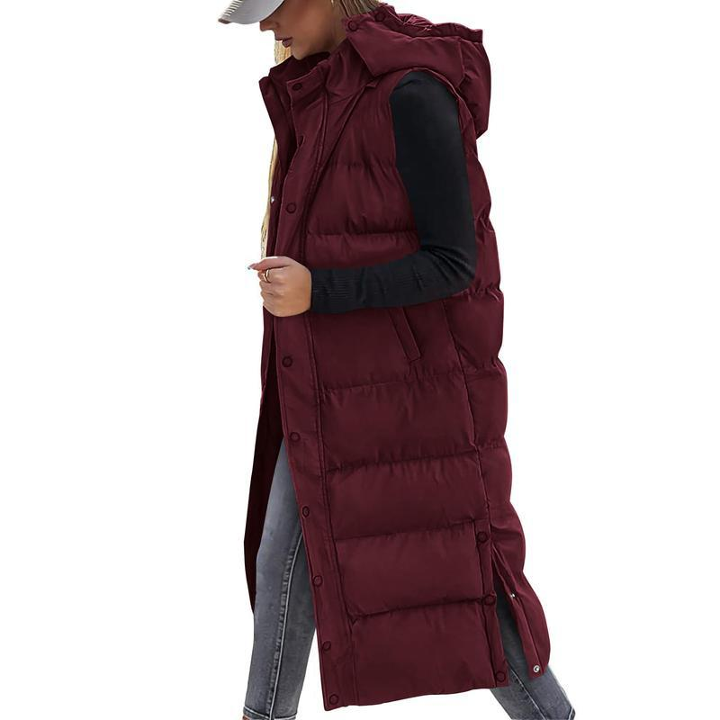 Women's Longline Hooded Zip Vest