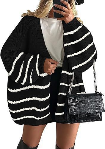 Women's Textured Long-Sleeve Open-Front Cardigan