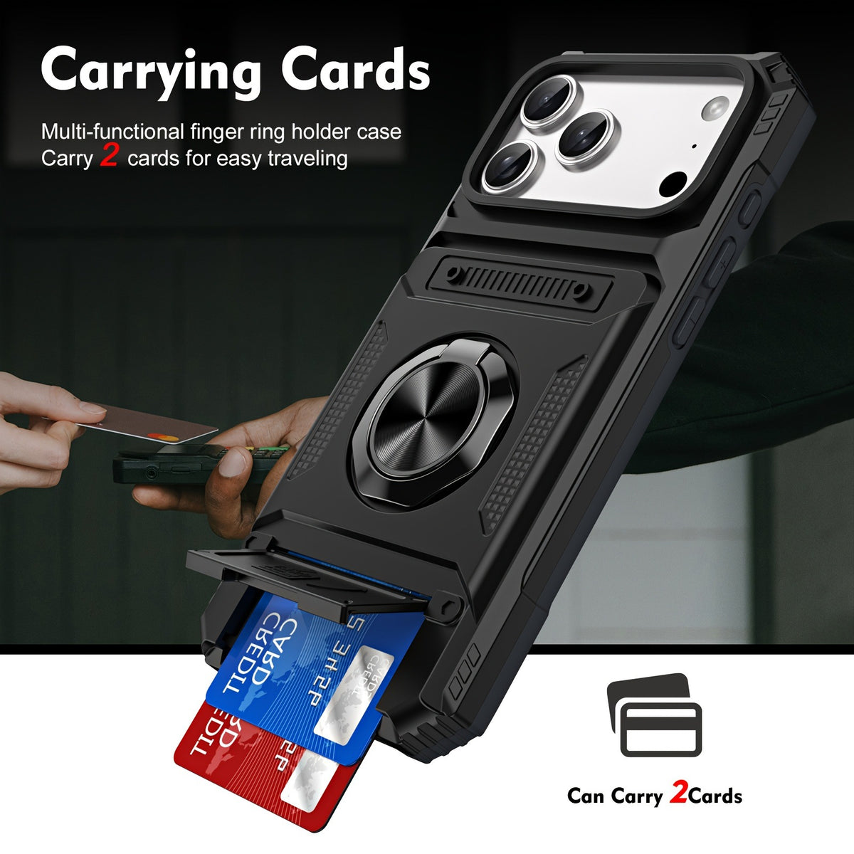 Magnetic Card Holder Phone Case for iPhone