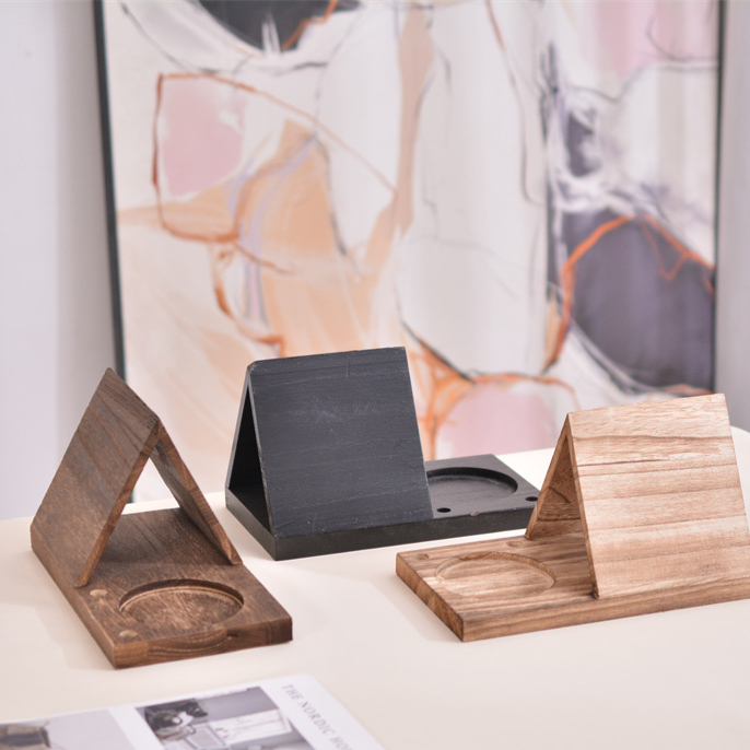 Wooden Triangular Book Holder