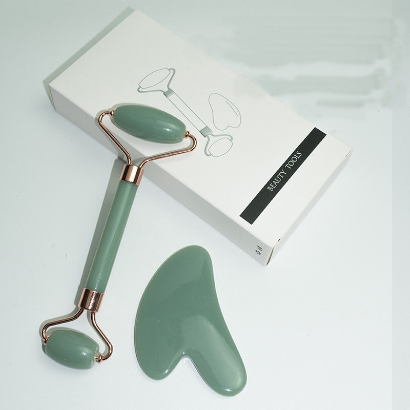 Crystal-Style Facial Roller & Gua Sha Set