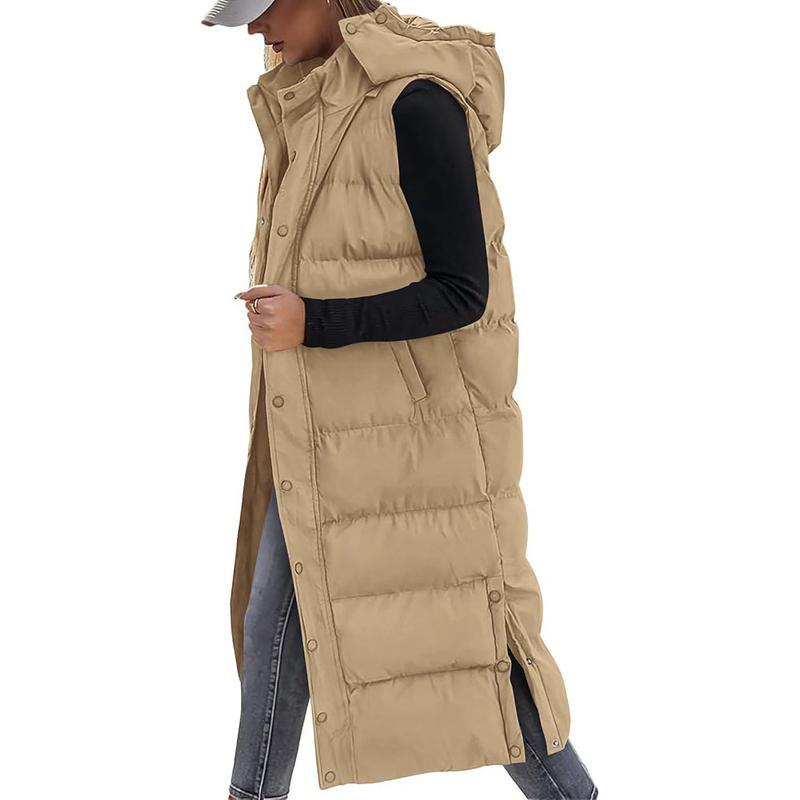 Women's Longline Hooded Zip Vest