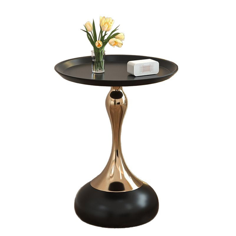 Compact Round Sofa Side Table