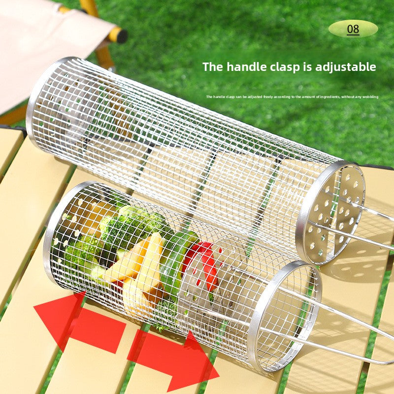 Portable Stainless Steel Grill Basket