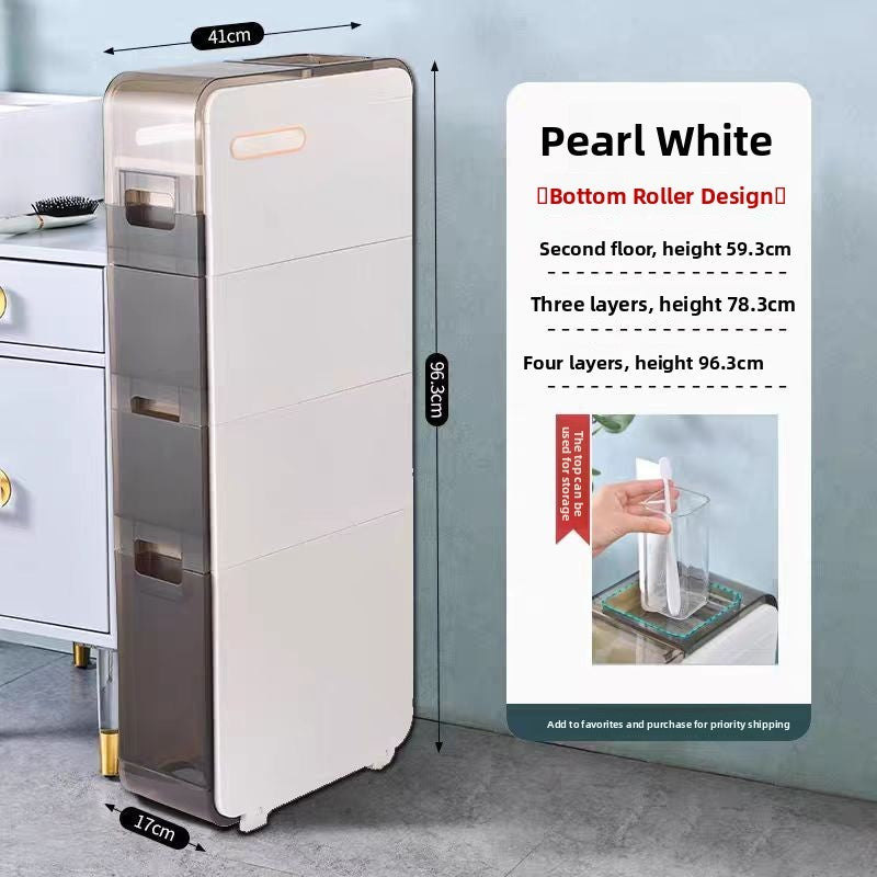 Slim Rolling Storage Cabinet