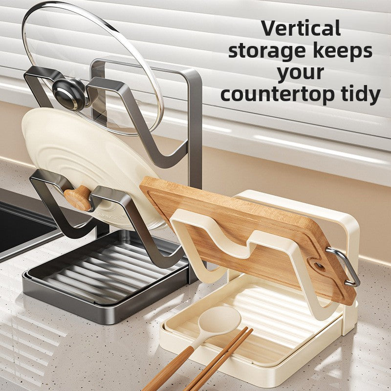 Kitchen Pot Lid & Cutting Board Organizer