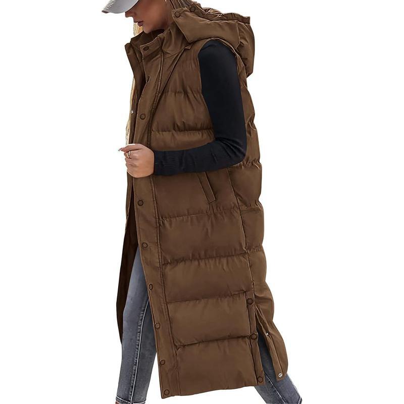 Women's Longline Hooded Zip Vest