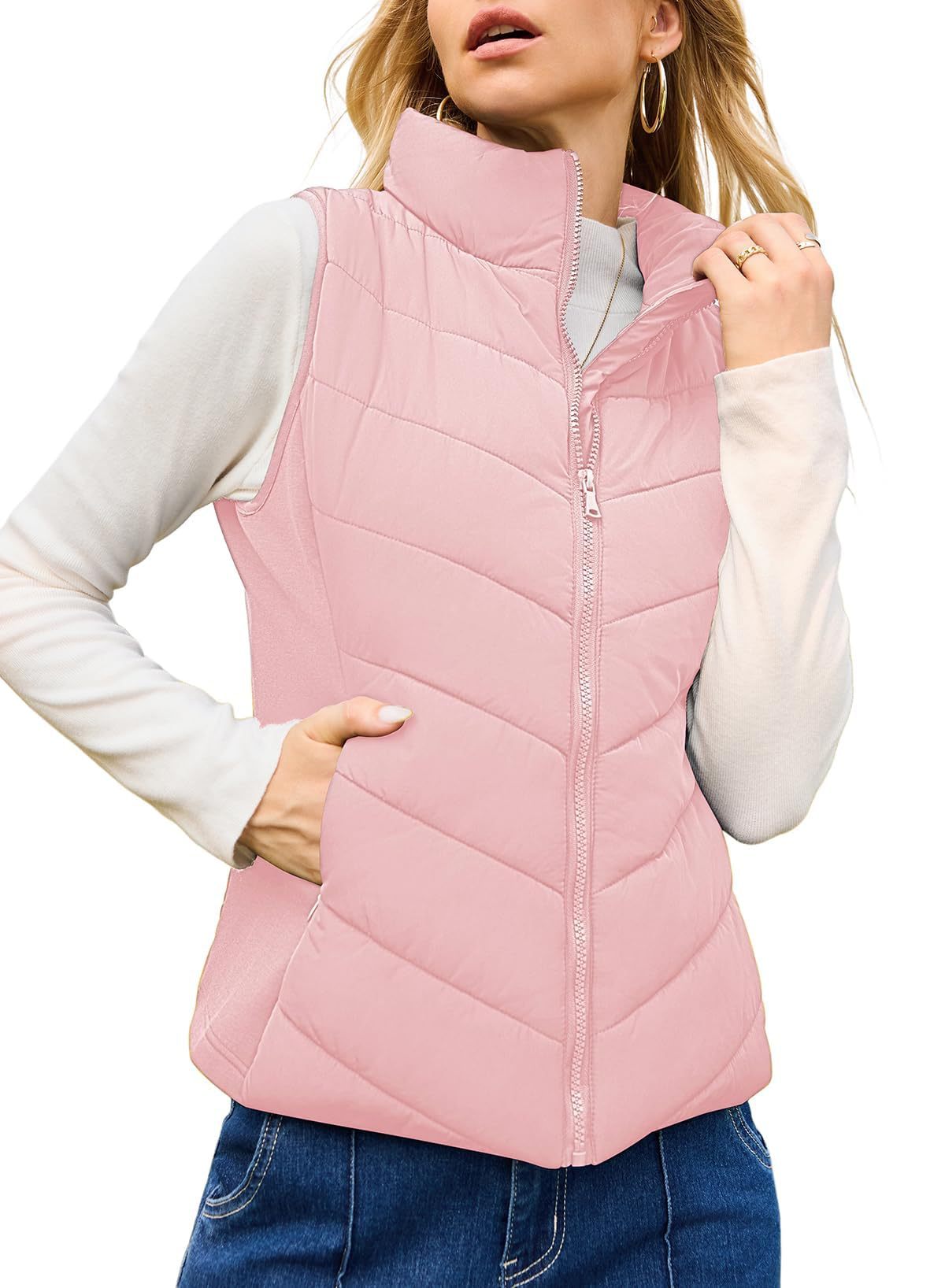 Women's Quilted Zip-Front Vest