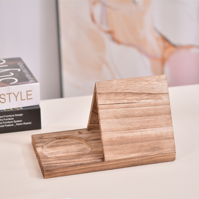 Wooden Triangular Book Holder