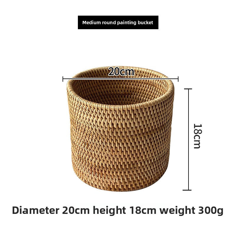 Handwoven Rattan Storage Basket
