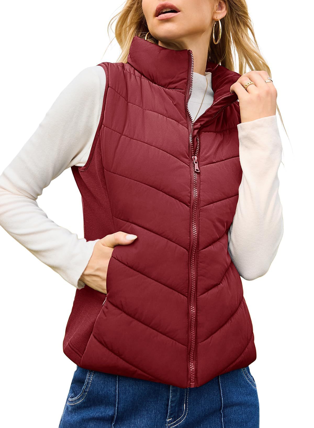 Women's Quilted Zip-Front Vest
