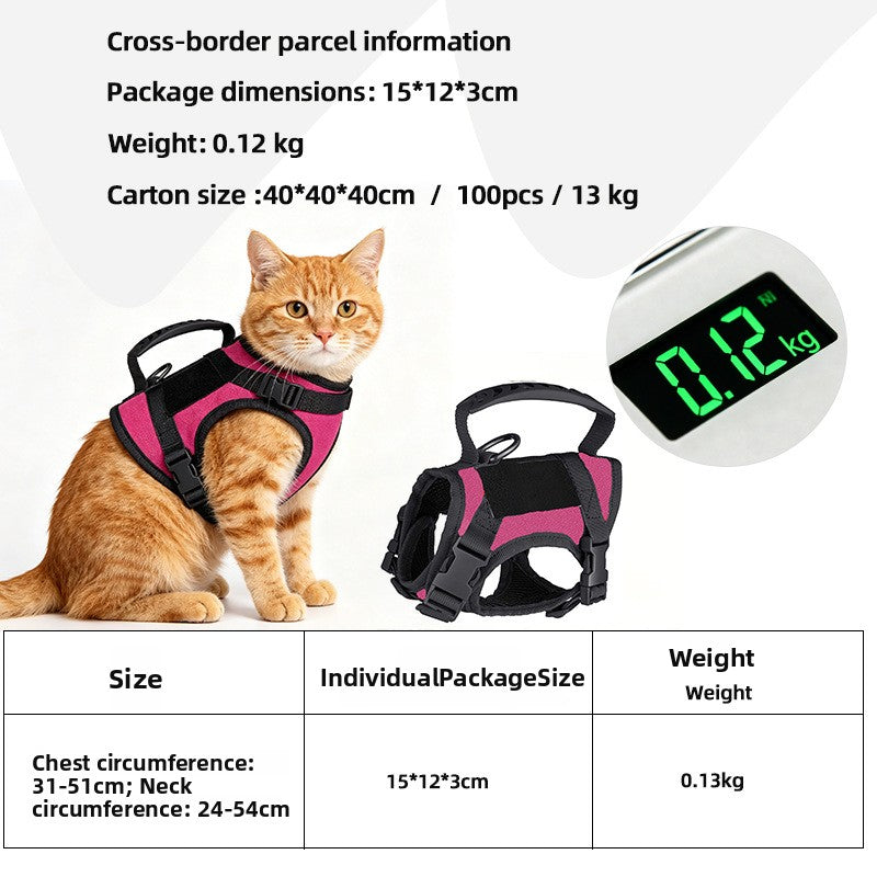 Adjustable Mesh Pet Harness with Grab Handle - view 11