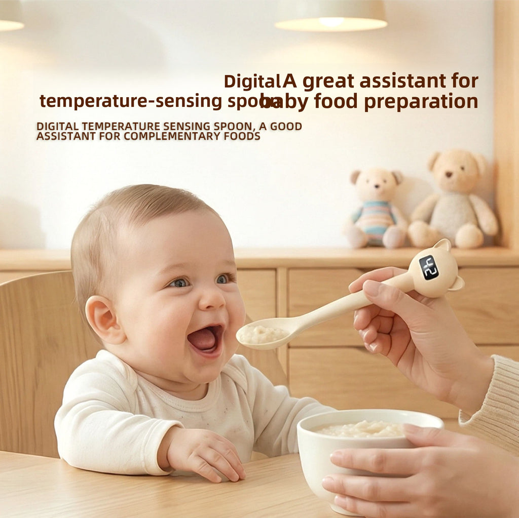Digital Temperature-Sensing Feeding Spoon
