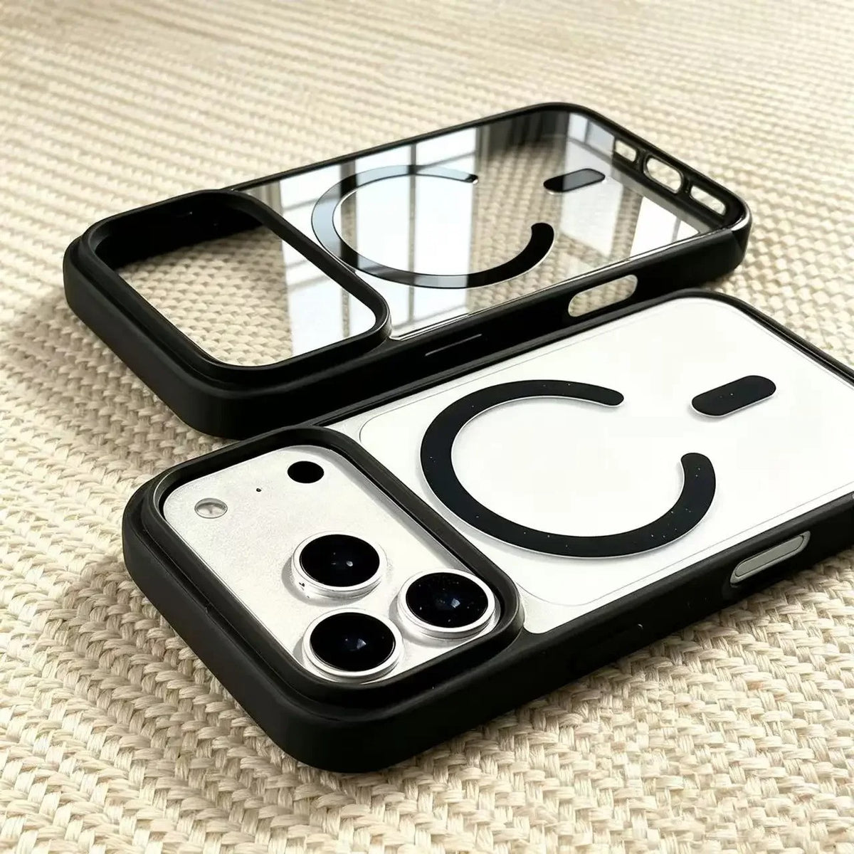 Magnetic Acrylic Silicone Phone Case for iPhone