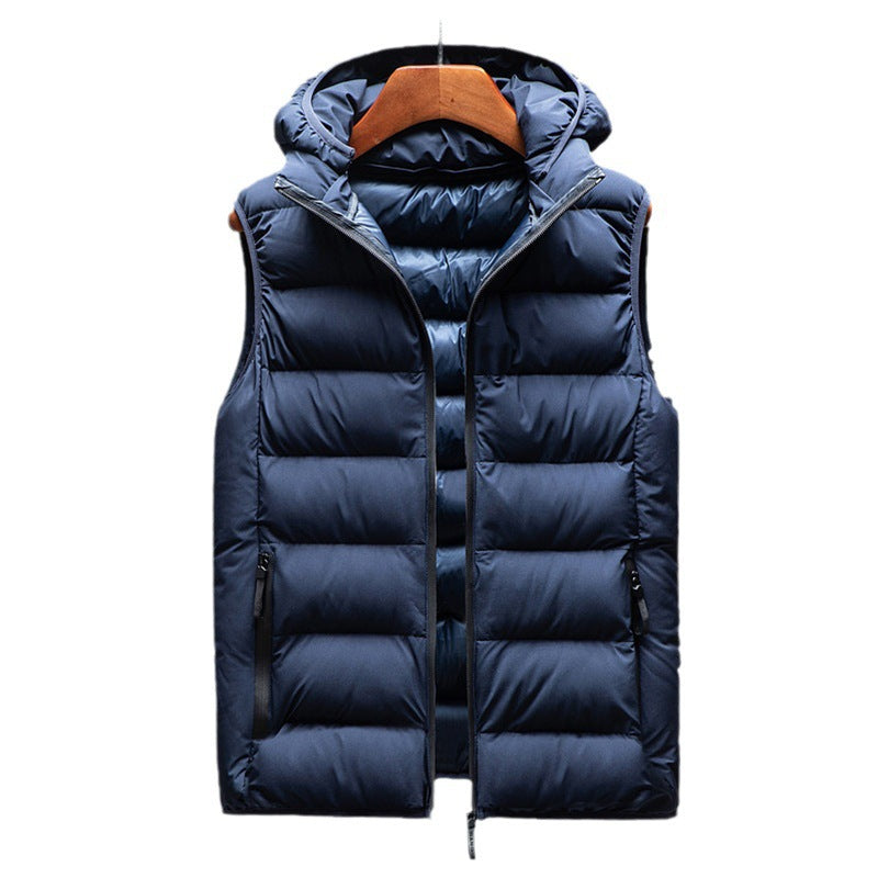 Men's Hooded Padded Vest, L–10XL