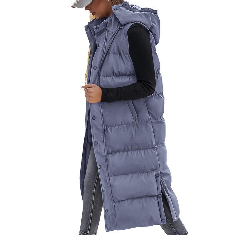 Women's Longline Hooded Zip Vest