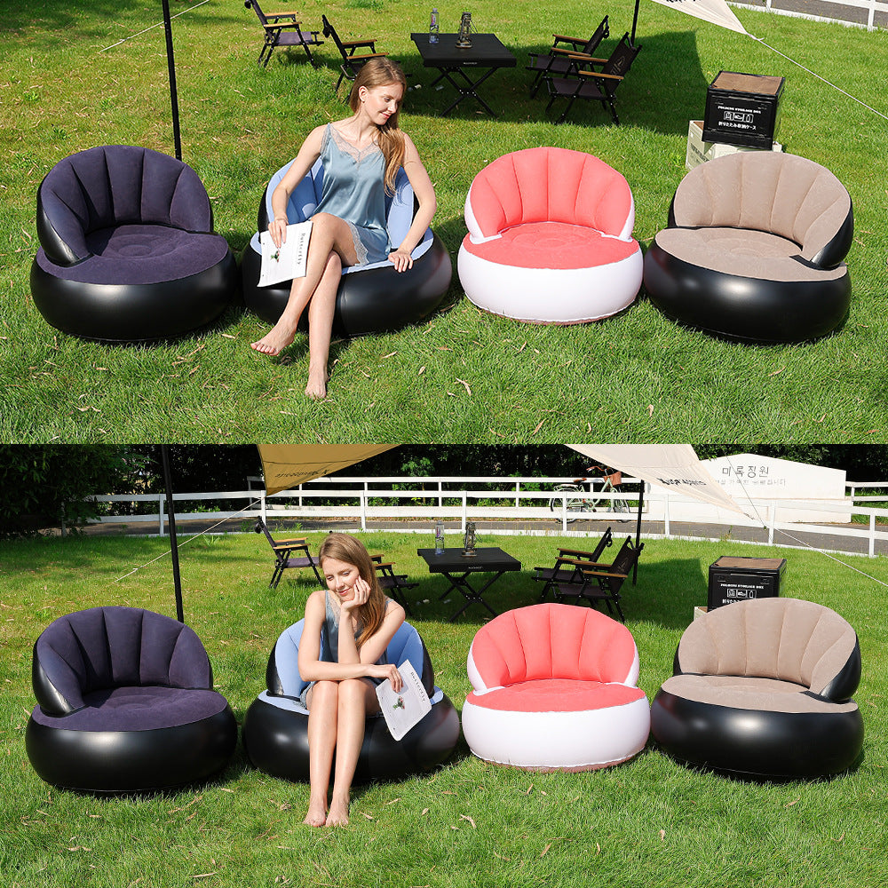 Flocked Inflatable Lounge Chair