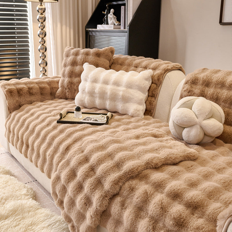 Plush Sofa Cushion Cover