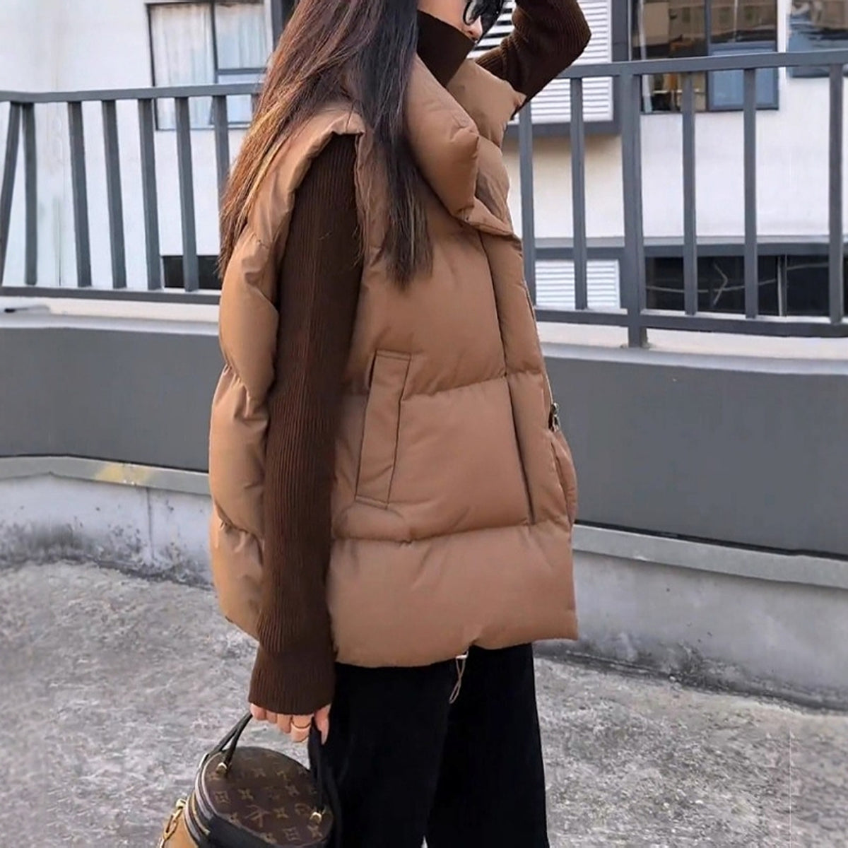 Women's Padded Stand-Collar Vest