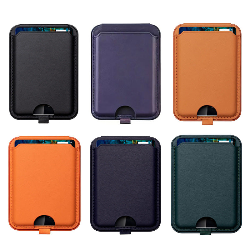 Portcard din piele MagSafe cu suport pentru telefon