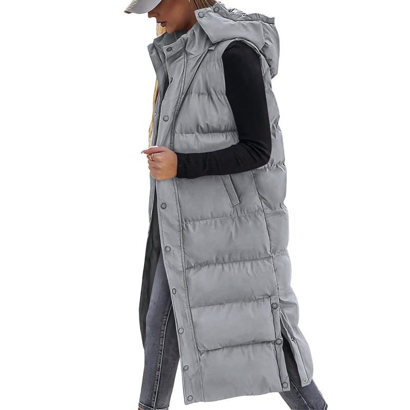 Women's Longline Hooded Zip Vest