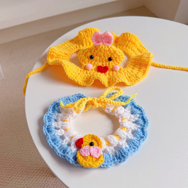 Crochet Pet Hat & Collar Costume Set - image 73