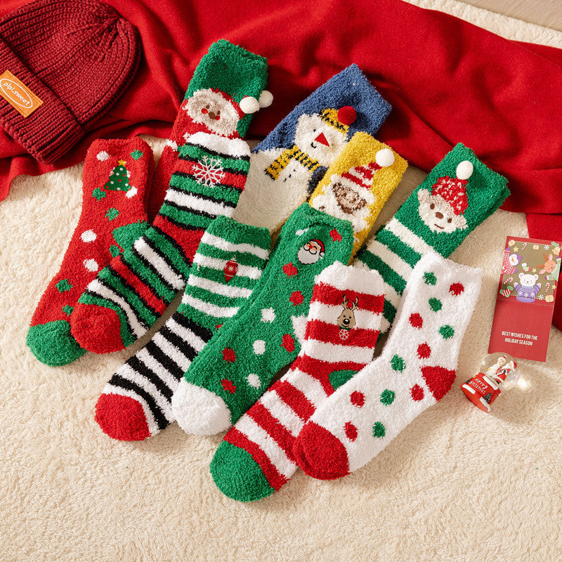 Șosete pufoase de Crăciun