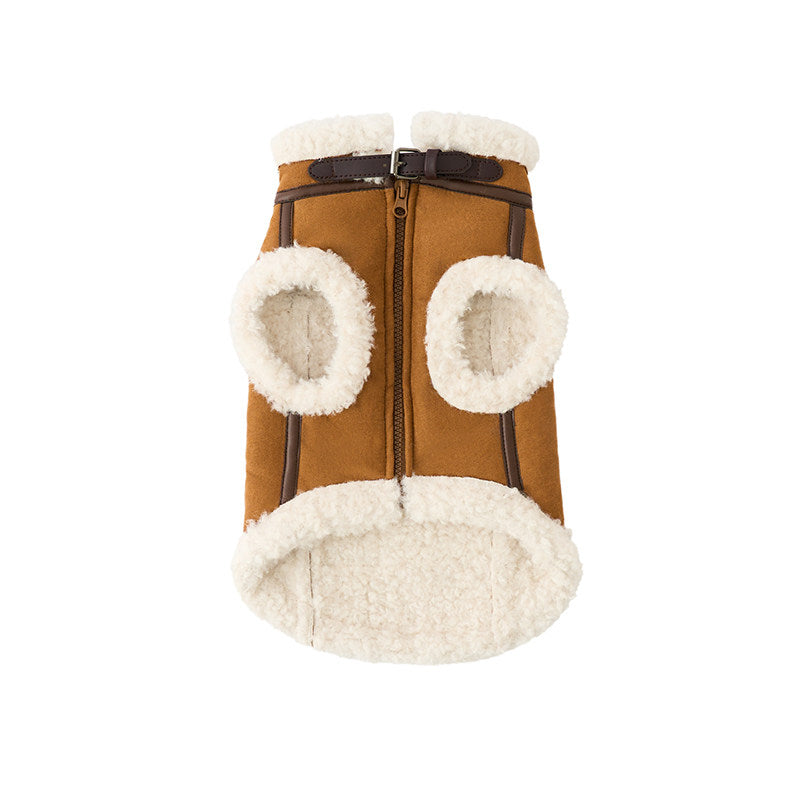 Plush-Lined Winter Dog Vest