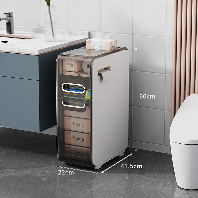 Slim Rolling Storage Cabinet