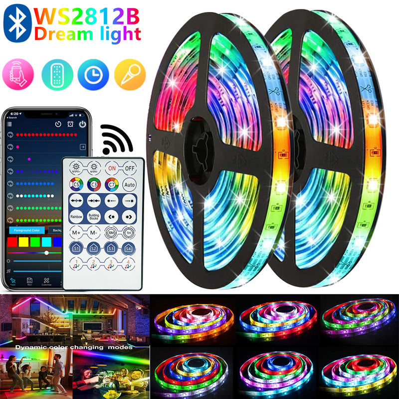 Bandă LED RGB cu Bluetooth și telecomandă