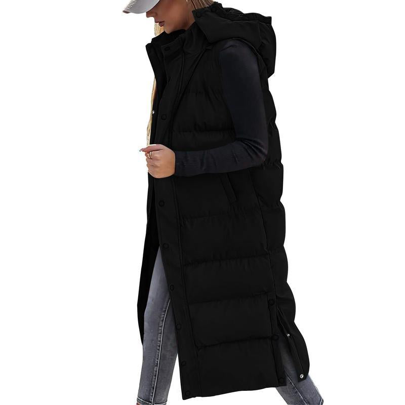 Women's Longline Hooded Zip Vest