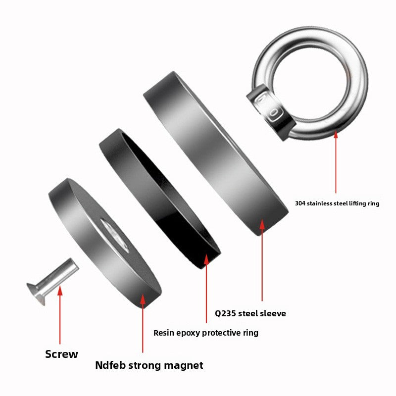 Heavy-Duty Retrieval Magnet with Eye Bolt