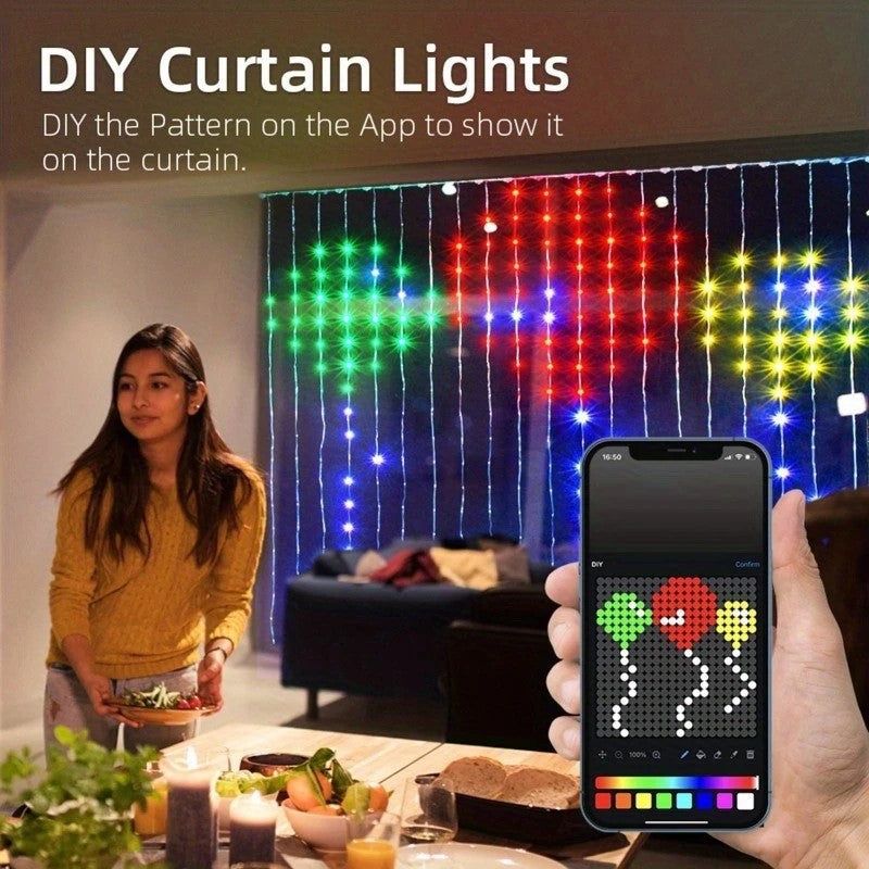 Bluetooth Programmable LED Curtain Lights