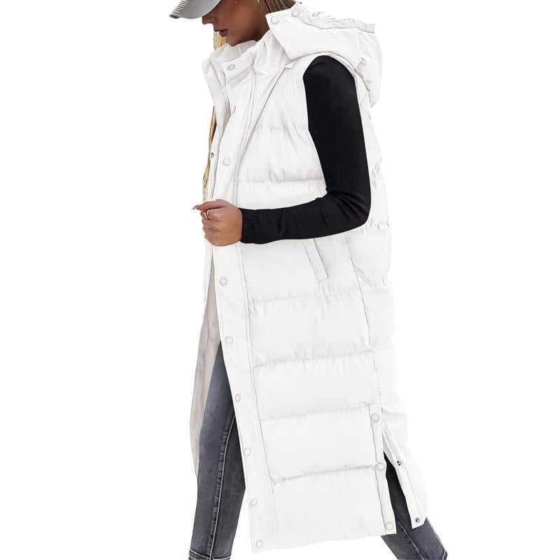 Women's Longline Hooded Zip Vest
