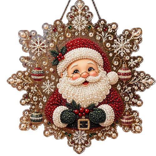 Ornament de Crăciun cu pictură cu diamante 5D