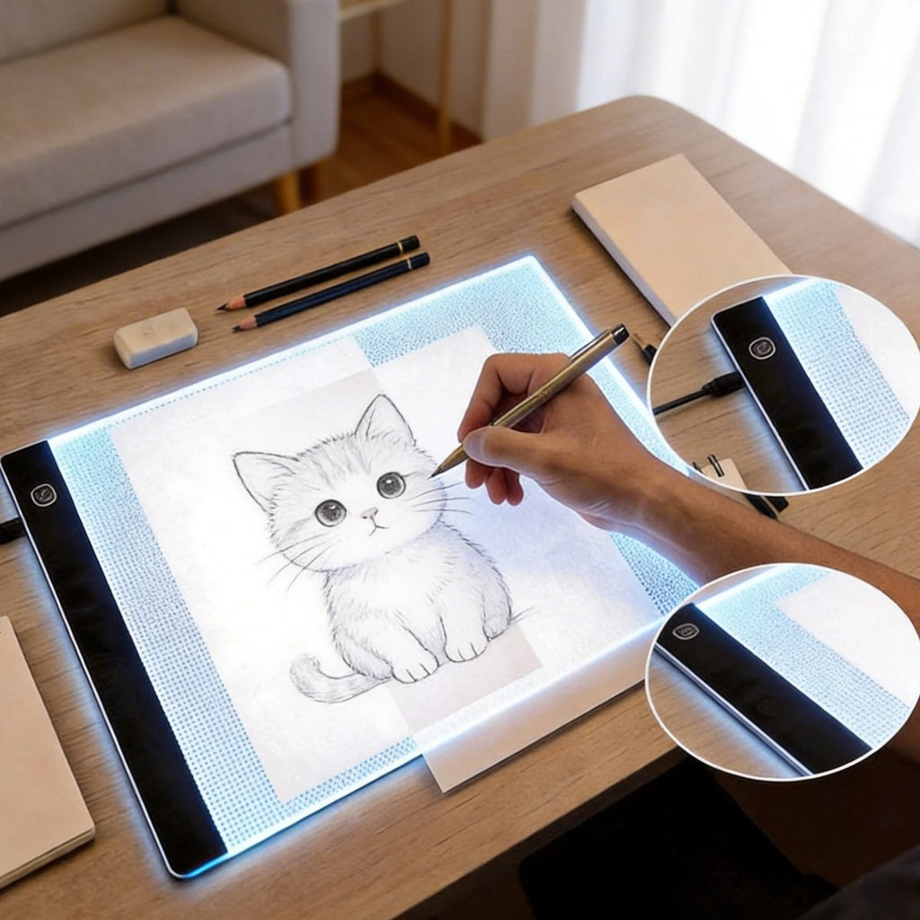 Adjustable LED Light Tracing Board for Drawing Practice