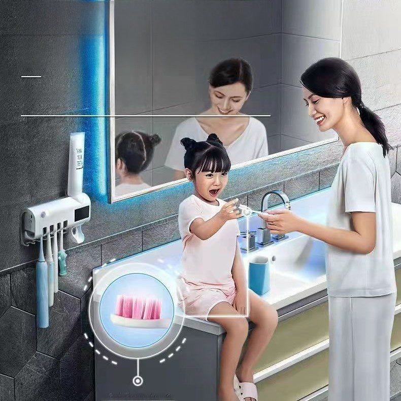 UV Toothbrush Holder with Button or Touch Control